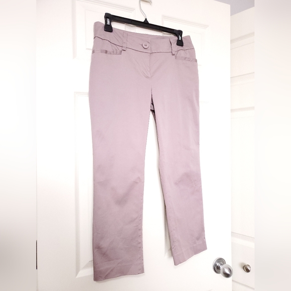 RW&CO cotton cropped pants suit bottoms lilac purple grey 4 fits XS pastel - Picture 2 of 10